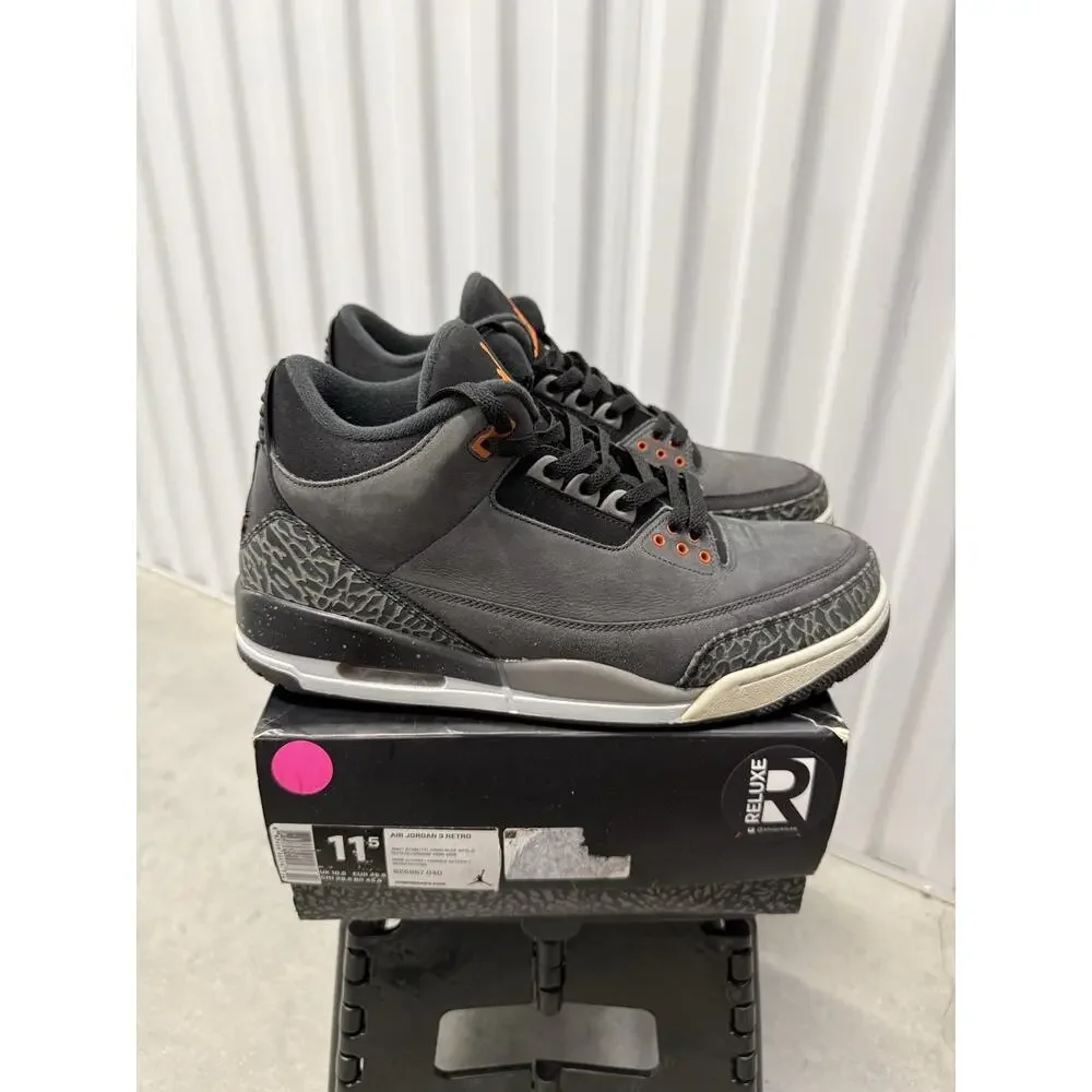 Nike Air Jordan 3 Fear Pack Nght Ttl Size 11.5 Men's - 626967-040